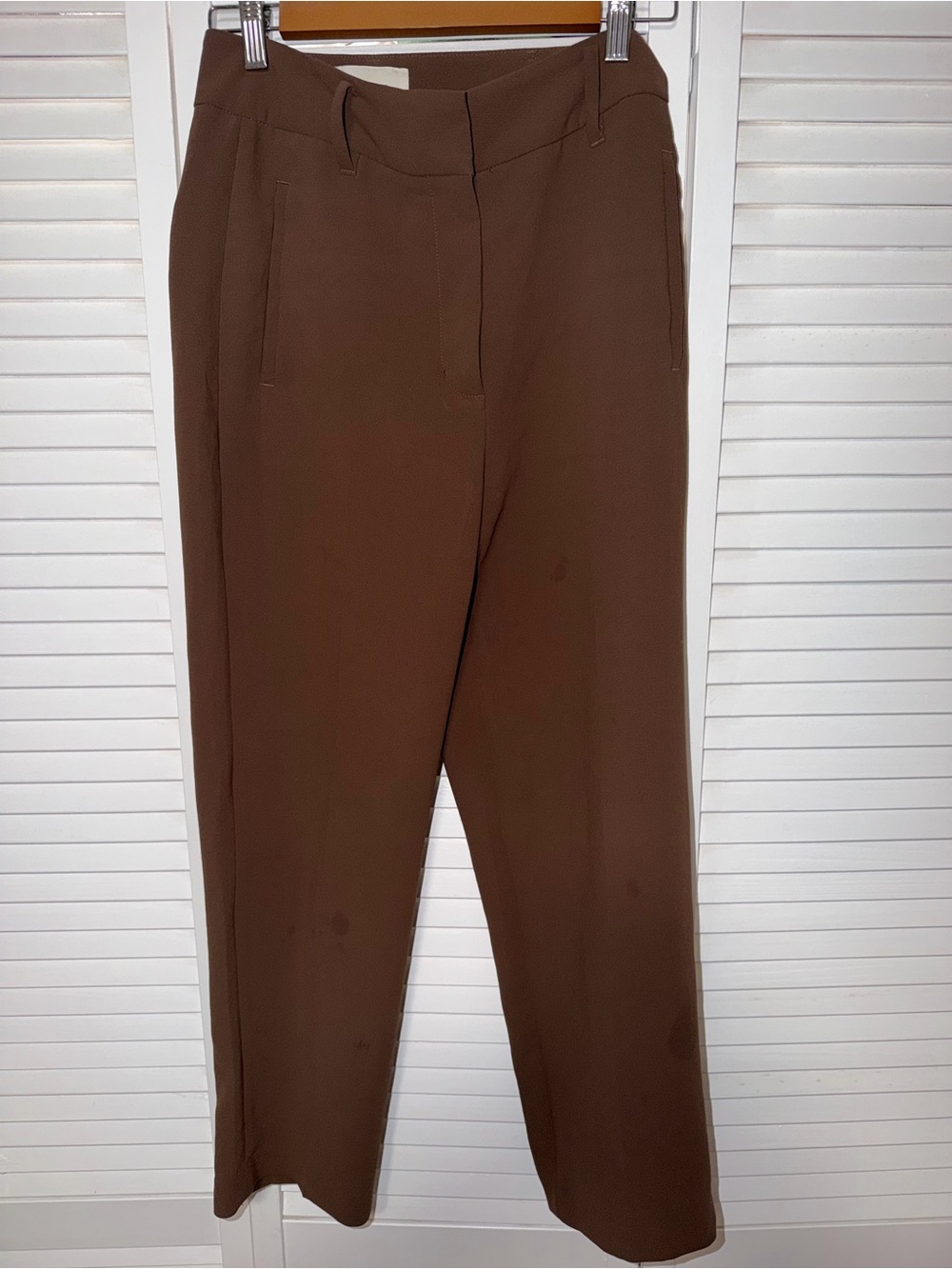 Aritzia Straight-Leg Effortless Dress Pants in Brown Size 4